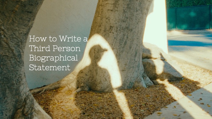 how to write a third person biography